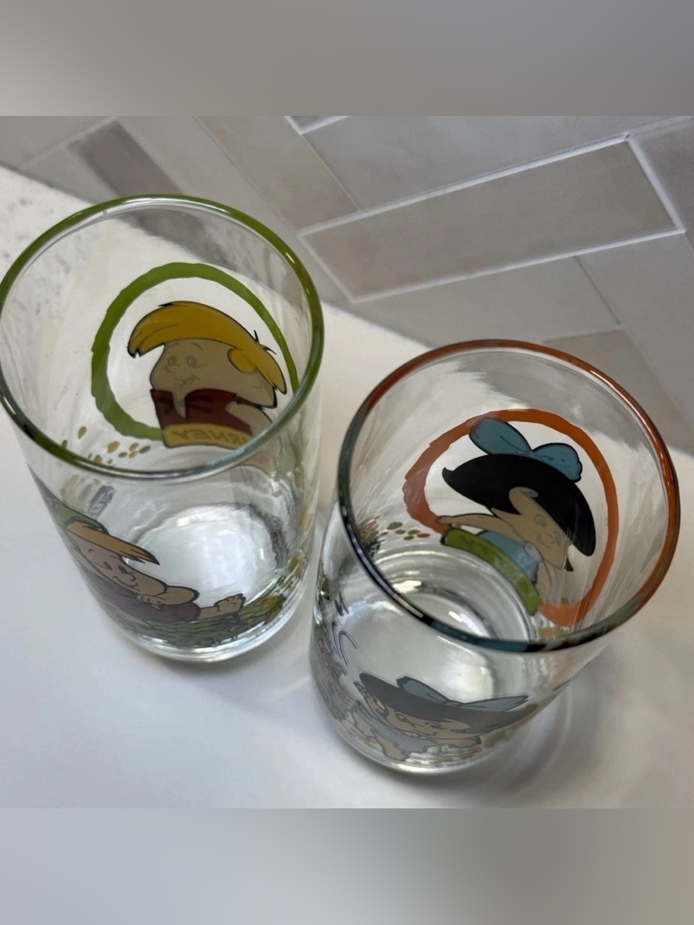 Vintage Pizza Hut The Flintstone Kids 1986
Barney Betty Drinking Glass Set of 2 - Picture 5 of 7